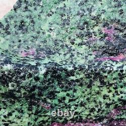 2285g Naturel Rose Rubis Vert Et Noir Fuchsite Quartz Rough Mineral Specimen