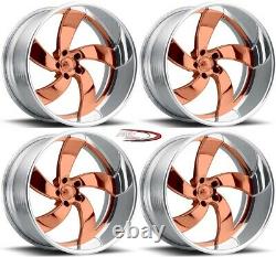 26 Roues Pro Rims Sicario 5 Rose Gold Deep Lip Forged Billet Twisted