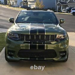 2 couleurs 8 Twin Rally rayures Graphiques Autocollants Convient à toutes les années Jeep Grand Cherokee