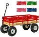 4' Wagon Avec Main Brake 48 X 241⁄2 Red Pink Green Blue Amish Garden Cart Usa
