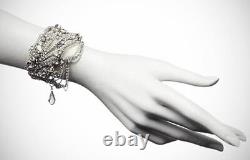 500 $ Nouveau Jenny Packham Onda Bracelet II Jaune Vert Rose Crystals Sweet Sweetie