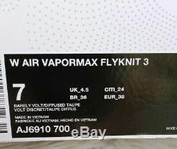 7 Air Féminin Nike Flyknit Vapormax 3 Sucre Vert Course Rose Aj6910 700
