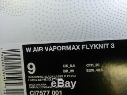 9 Air Féminin Nike Flyknit Vapormax 3 Multicolore Rose Vert En Cours D'exécution Ci7577 001