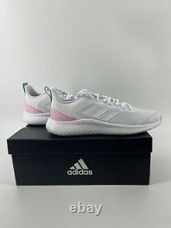 Adidas Femmes Sneakers Fluidstreet Blanc Rose Vert Taille 9.5 Fy8465 Nouveau