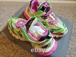Balenciaga Men’s Track 2 Runners Green/white/pink, Taille 11 (44 Eur)