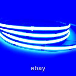 Bande lumineuse LED COB flexible 12/24V 384/528LEDs à haute densité pour décoration de voiture et de bateau