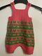 Bn Gucci Pink & Green Knitted Wool Heart Romper Dungarees Taille 9-12 Mois