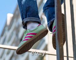 Bnwb & Genuine Adidas Originals Stadt Trainers Glow Green & Pink Uk Taille 8
