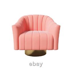 Chaise pivotante en velours arc rose vert blanc pour salon et chambre à coucher