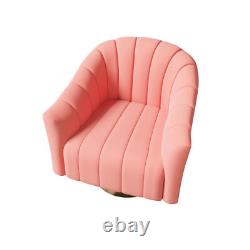 Chaise pivotante en velours arc rose vert blanc pour salon et chambre à coucher