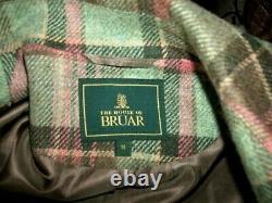 Chambre De Bruar Tweed Ceinturé Coat 14 Belles Couleurs Douces Nuances De Vert / Rose