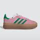 Chaussures Adidas Femme Gazelle Bold Rose Vrai/vert Ie0420 Expeditedship