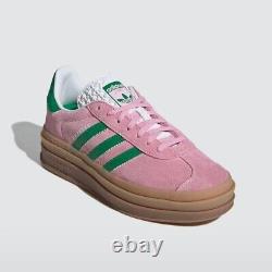 Chaussures Adidas Femme Gazelle Bold Rose Vrai/Vert IE0420 Expeditedship