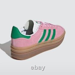 Chaussures Adidas Femme Gazelle Bold Rose Vrai/Vert IE0420 Expeditedship