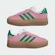 Chaussures De Sport Adidas Originals Gazelle Bold Rose Et Vert Pour Femmes, Taille Ie0420