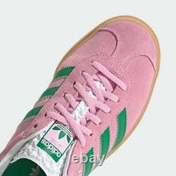 Chaussures de sport Adidas Originals Gazelle Bold rose et vert pour femmes, taille IE0420