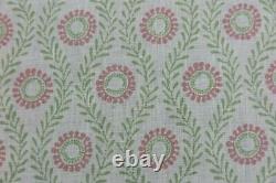 Colefax Et Fowler Curtain Fabric Design Swift 4.4 Metre Pink/green 100% Linen
