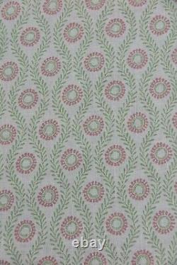 Colefax Et Fowler Curtain Fabric Design Swift 6 Mètres Rose/vert 100% Lin