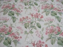 Colefax & Fowler Curtain Fabric’eloise Pink/green' 8 Mètres 100% Lin