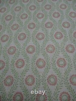 Colefax & Fowler Curtain Fabric'swift Pink/green' 7,5 Metres 750cm 100%line