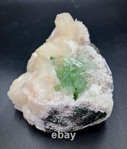 Cristal de zéolite India Pink Green Fluorapophylite Mordenite Stillbite