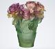 Daum Rose Passion Vase 05287 Rose Et Vert Nouveau