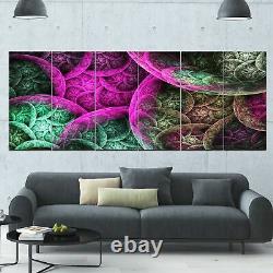 Designart'pink Green Dramatic Clouds' Abstract Canvas Wall Oversized
