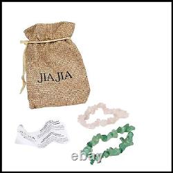 Ensemble de deux bracelets en cristal de quartz rose et aventurine rose vert JIA JIA Nouveau