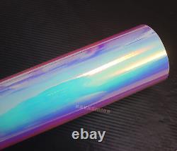 Enveloppe de vinyle pour voiture chromée caméléon miroir arc-en-ciel lisse sans bulles d'air HD