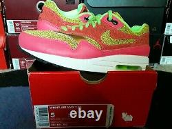 Femmes Nike Air Max 1 Se Ghost Green Hot Punch Pink White Gold Wmns 95 881101 300