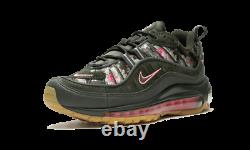 Femmes Nike Air Max 98 Camo Green Floral Black Print Pink Aq6468-300 Sz 6