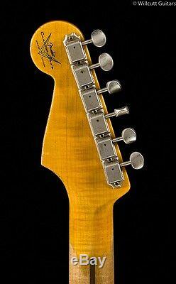 Fender Custom Shop 1957 Reliure Lourde Strat Seafoam Vert Sur Rose Paisley (951)