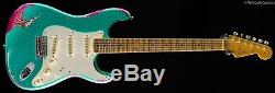 Fender Custom Shop 1957 Reliure Lourde Strat Seafoam Vert Sur Rose Paisley (982)