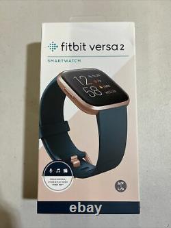 Fitbit Versa 2 Smartwatch Emerald Copper Rose, Alexa, Nouvelle Marque