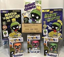 Funko Pop Marvin The Martian Green Orange Pink Duck Dodgers Sdcc 2017 1000 Pièce