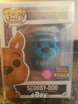 Funko Pop! Sdcc 2017 Floqués Scooby Doo # 149 Bleu, Rose, Green Set. Menthe