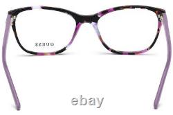 GUESS GU2673 Purple Havana 083 Monture de lunettes optiques en plastique pour femmes 53-17-140