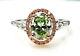Gia 1.45ct Natural Argyle 7p Fancy Green & Pink Diamond Engagement Ring 18k Ovale