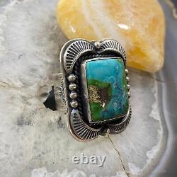 Gilbert Platero Native Argent Sterling Sonora Rose Turquoise Taille De Bague 8.25