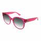 Gucci Gg0035s 005 Pink Glitter En Plastique Lunettes De Soleil Rondes Vert Dégradé Objectif 54mm