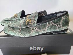 Gucci New Jordaan Loafer Pump Plats Green Rose Eur 37.5 / Us 7,5