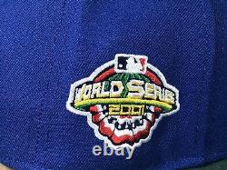 Hat Club X Jae Conseils New York Yankees 2001 World Series Royal/green Rose Uv Taille 7 5/8