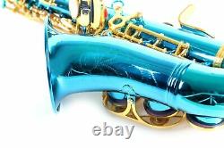Incurvée Saxophone Soprano Noir Sax Nickel Or Blanc Bleu Rouge Rose Vert Violet
