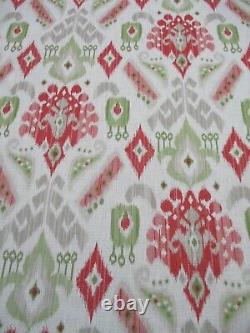 Jane Churchill Curtain Fabric’nuri Pink/green' 7.4 Metres (740cm) Lin Blend