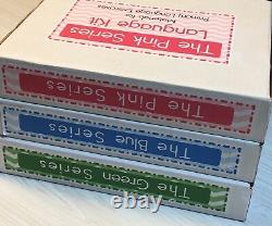 La série de matériels Montessori rose, bleue et verte : 3 kits de langage complets