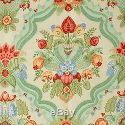 Lee Jofa 100% Lin Palazzo Floral Turquoise Bleu Vert Rouge Rose 6 Verges