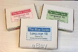 Les Roses, La Série Blue & Green Montessori Matériaux 3 Kits Complets Langue