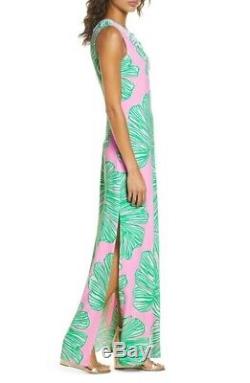 Lilly Pulitzer Robe Carlotta Maxi Who Let Frondes Out Rose / Vert 10 Tn-o