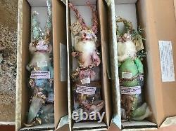 Limited Mark Roberts King Neptune Fairy Fairies Small Set 3 Blue Pink Green 239 $