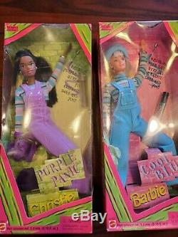 Lot De 4 1997 Christie Purple Panique Extreme Vert Barbie Skipper Teresa Rose Nib